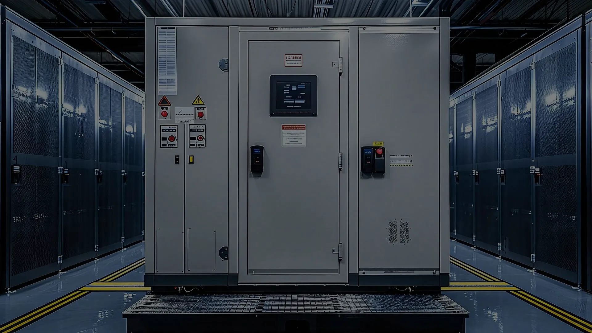 Ein Schaltschrank in in einem Serverraum.